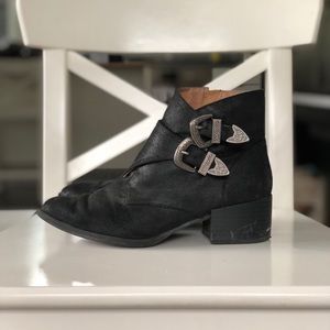 Black Booties with Buckles